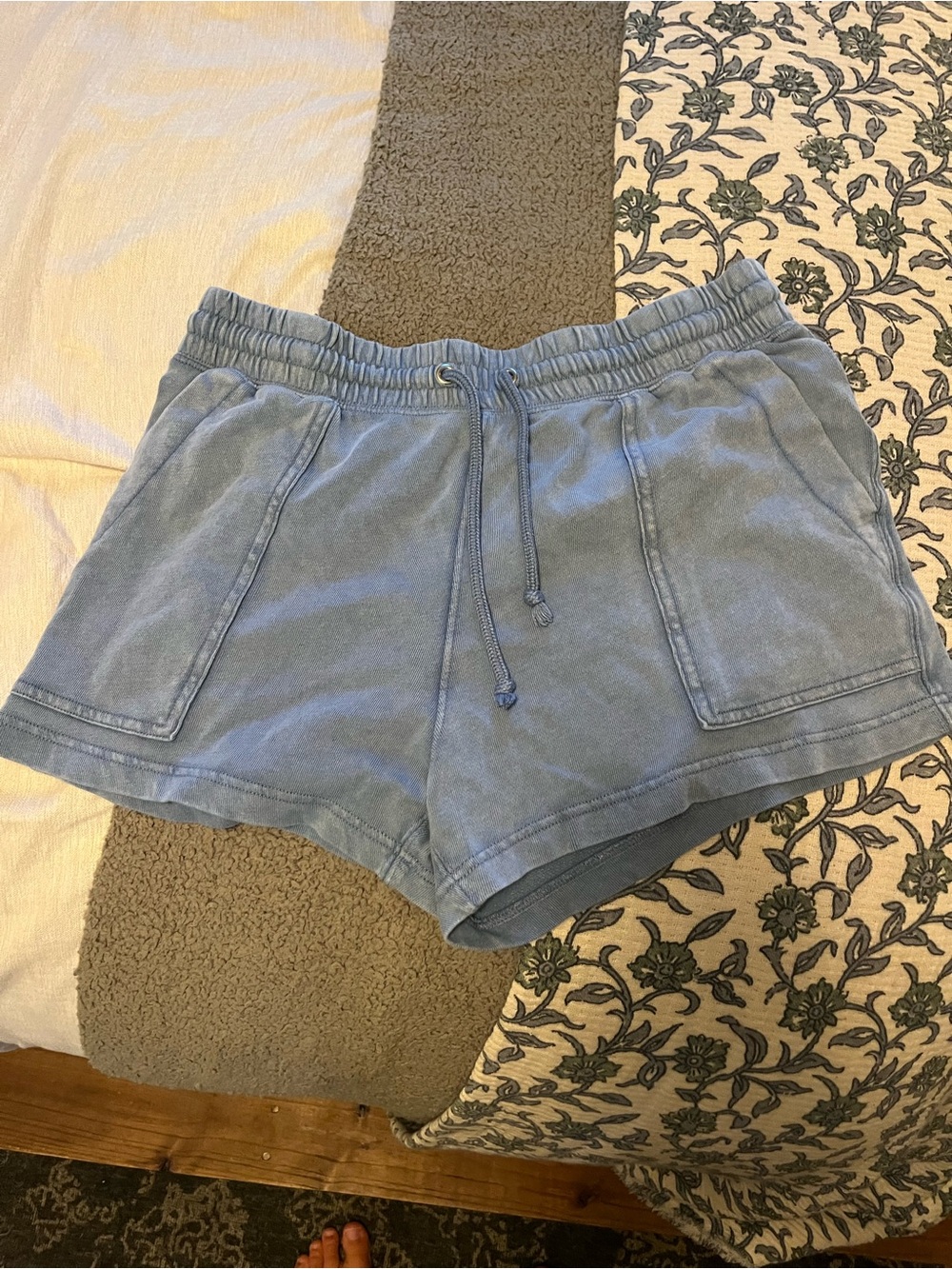 J. Crew Soft Drawstring Athletic Shorts in Light Blue